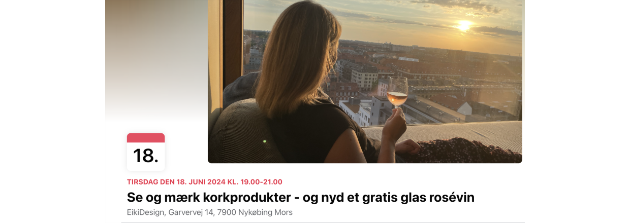 Se og mrk korkprodukter - og nyd et gratis glas rosvin