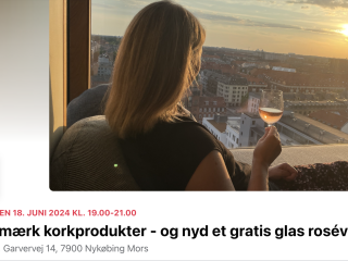 Se og mrk korkprodukter - og nyd et gratis glas rosvin