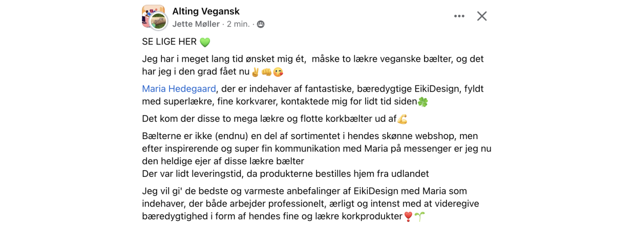 - ET BREDYGTIGT OG VEGANSK KORK-MATCH -