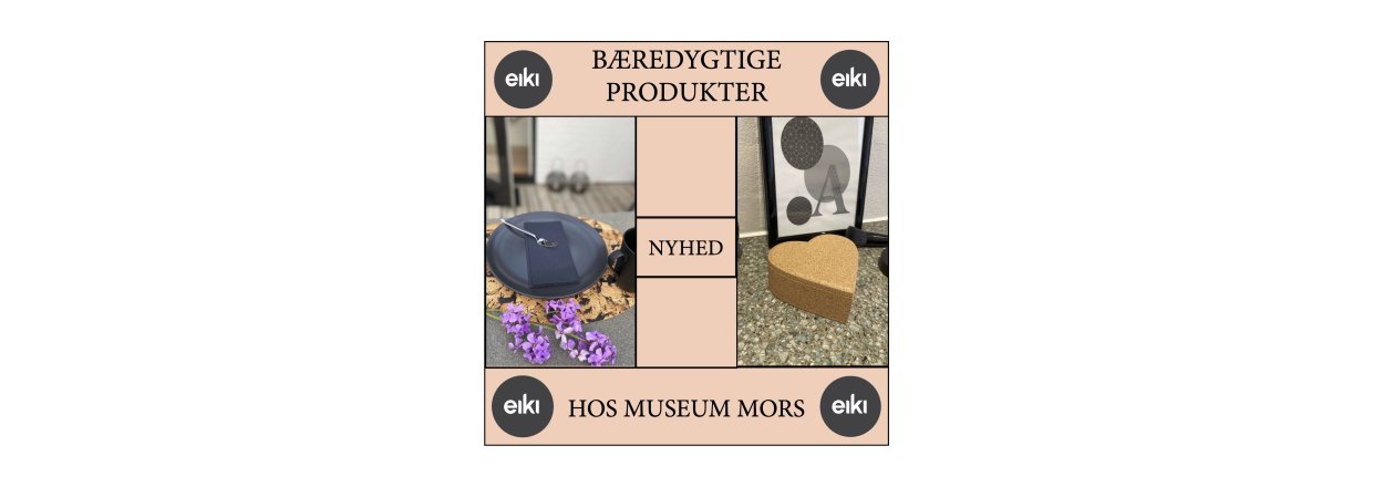 Dkkeservietter og hjerter i kork hos Museum Mors