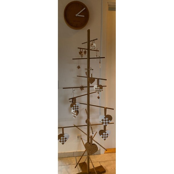 Eiki juleengel til ophng i kork, hvid