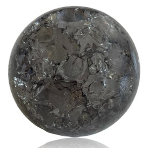 MyCandle tilbeh�r - sort kugle i knust glas, 3 cm