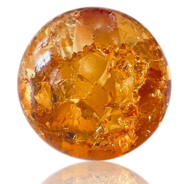 MyCandle tilbeh�r - orange kugle i knust glas, 3 cm