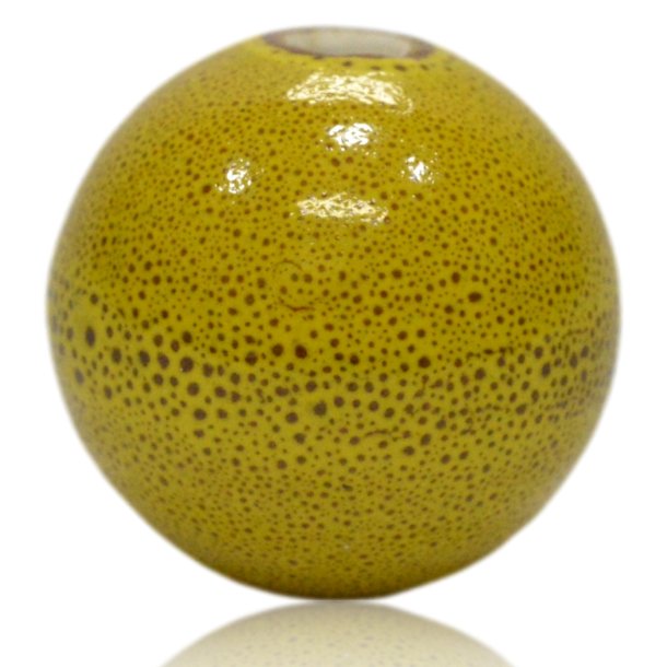 MyCandle tilbehr - kugle i marmoreret gul, 3 cm