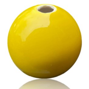 MyCandle tilbeh�r - kugle i gul porcel�n, 3 cm