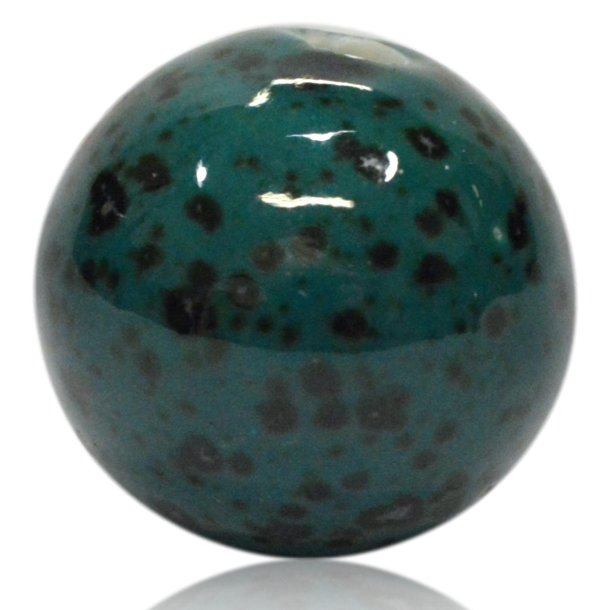 MyCandle tilbeh�r - kugle i marmoreret m�rkegr�n, 3 cm