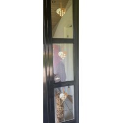 Eiki flettet julehjerte i kork, hvid/natur