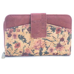 Pung i kork, mrkerd med blomstermnster