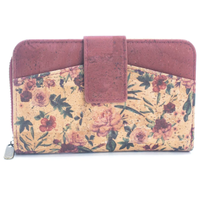 Pung i kork, mrkerd med blomstermnster