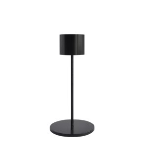 MyCandle lysestage i sort rustfrit st�l til 4 kugler med fyrfadslysholder