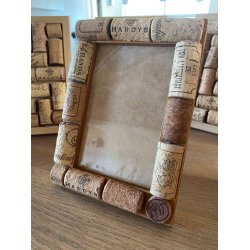 Retro genbrugsramme smykket med korkpropper