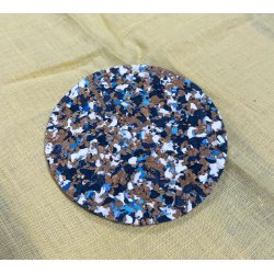 Glasbrik i kork og genanvendt EVA, bl� og rund