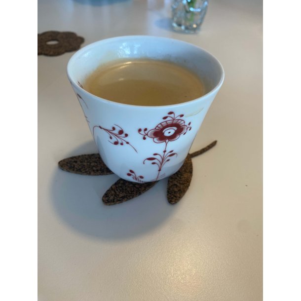 Glasbrikker af brugte bildk og kork, blad, 2 stk.