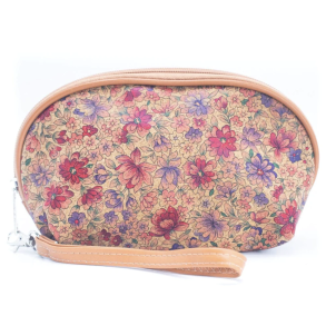 Clutch i kork med blomstermotiv