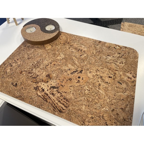 Dkkeserviet i kork, naturmnster, aflang