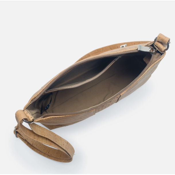 Dametaske i naturkork med laserudskret mnster