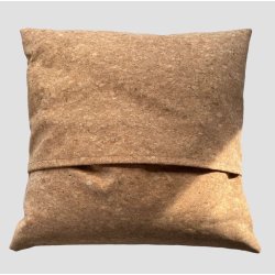 Eiki pude i kork, brune nuancer med 5 striber