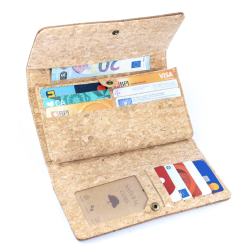 Pung i kork, olivengrn