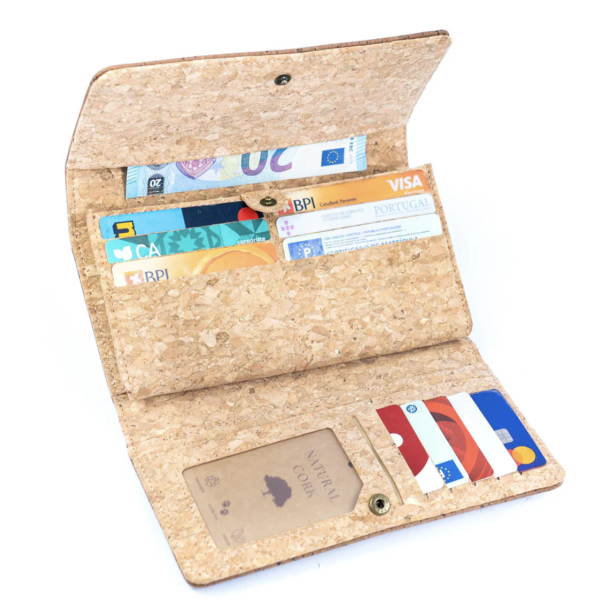 Pung i kork, olivengrn