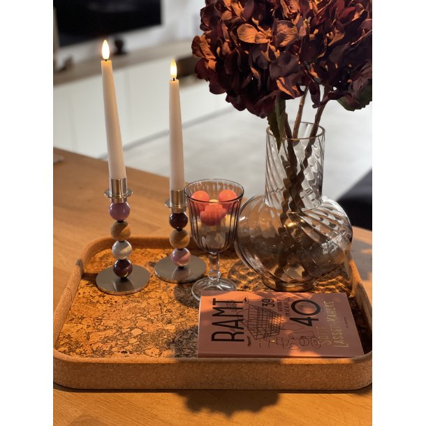 Serveringsbakke i kork med natur m�nster