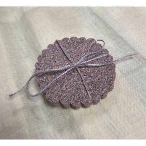 Glasbrikker i kork, natur, blomsterformede, 4 stk