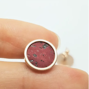 reringe med bordeaux kork og forgyldt rustfrit stl