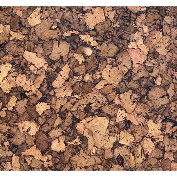 Dkkeserviet i brunt kork, aflang