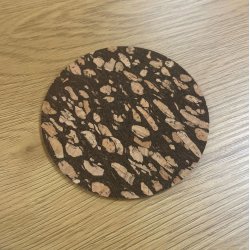  Glasbrikker i kork og genanvendt kaffegrums, runde, 4 stk