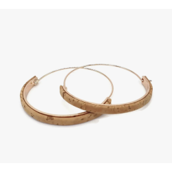 �reringe hoops med kork og forgyldt rustfrit st�l