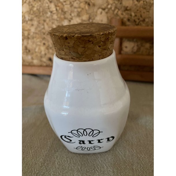 Retro tre hvide Sholm krydderikrukker