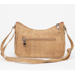 Taske i kork med blt, cognac og natur mnster