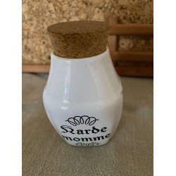 Retro tre hvide Sholm krydderikrukker