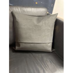 Eiki pude i korkl�der, natur og sorte nuancer med 5 striber, version 2