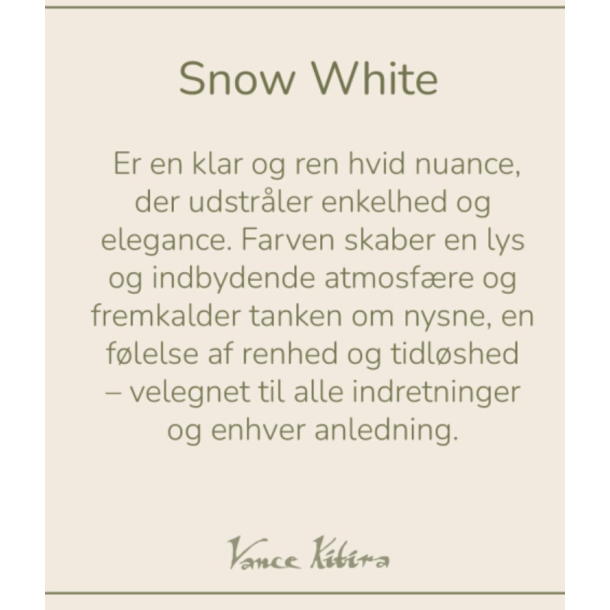 Kronelys fra Vance Kitira, hvid