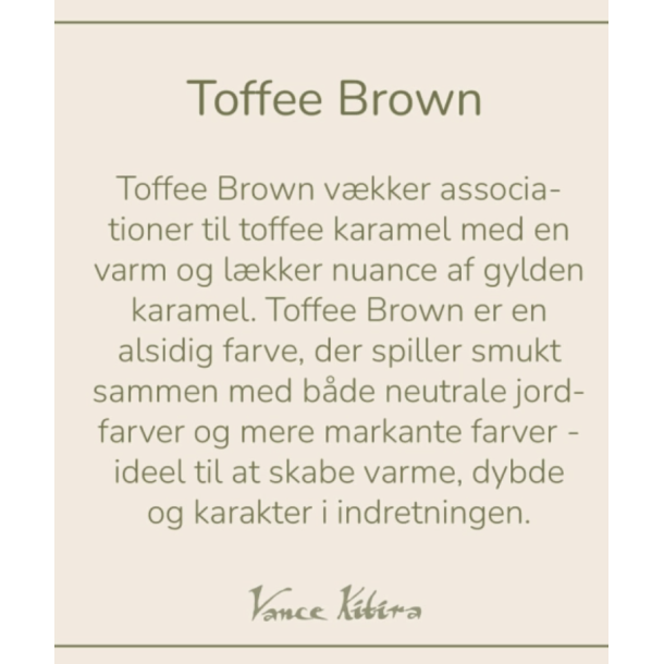 Kronelys fra Vance Kitira, karamelbrun