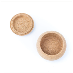 Mini smykkeskrin i kork, rundt