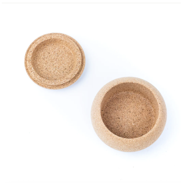 Mini smykkeskrin i kork, rundt