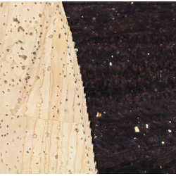 Lille taske i natur kork og m�rkebrunt kork