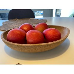 Oval skl i kork, neutral