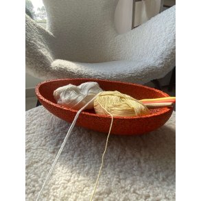 Oval skl i kork, orange