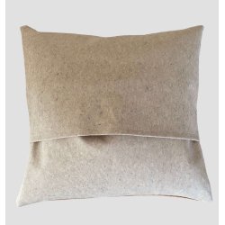 Eiki pude i kork, natur og hvide nuancer med 5 striber