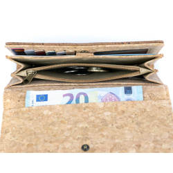 Pung i kork, olivengrn