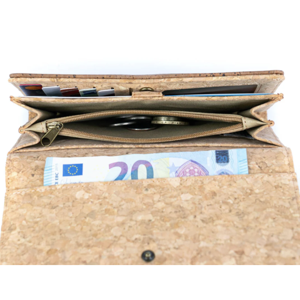 Pung i kork, olivengrn