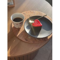 D�kkeserviet i kork, naturfarve, rund 30 cm