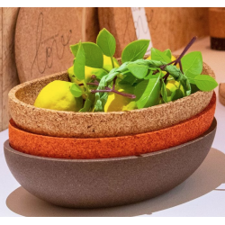 Oval skl i kork, neutral