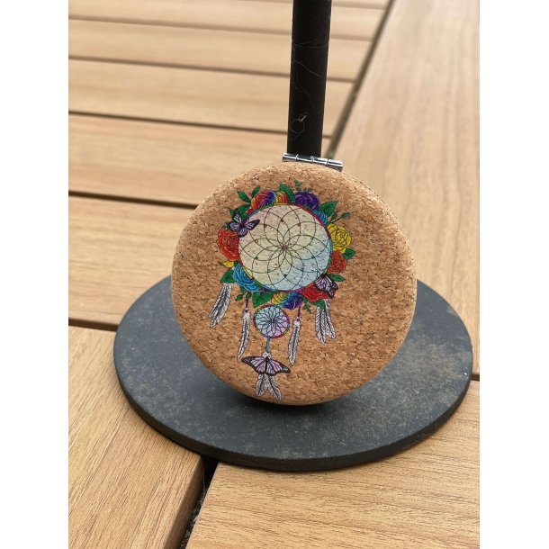 Spejl i kork med drmmefanger-mnster, version 3