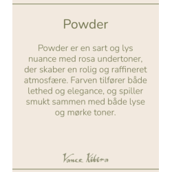 Kronelys fra Vance Kitira, pudderrosa