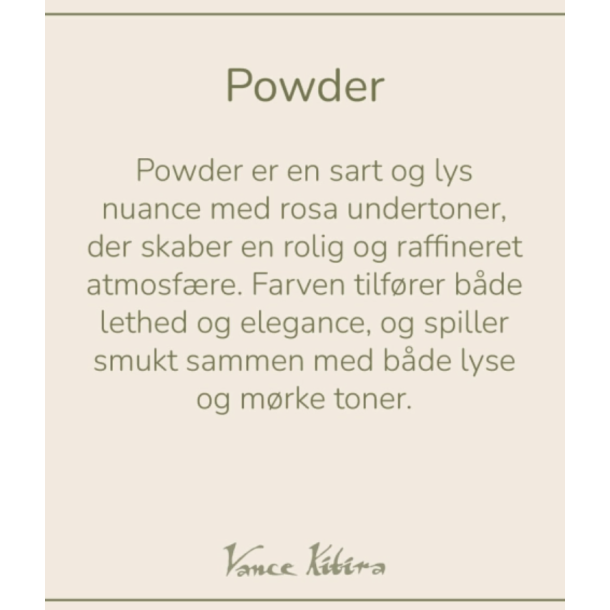 Kronelys fra Vance Kitira, pudderrosa