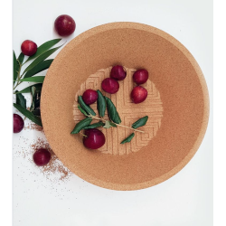 Rund skl i kork, neutral