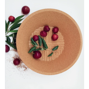 Rund skl i kork, neutral